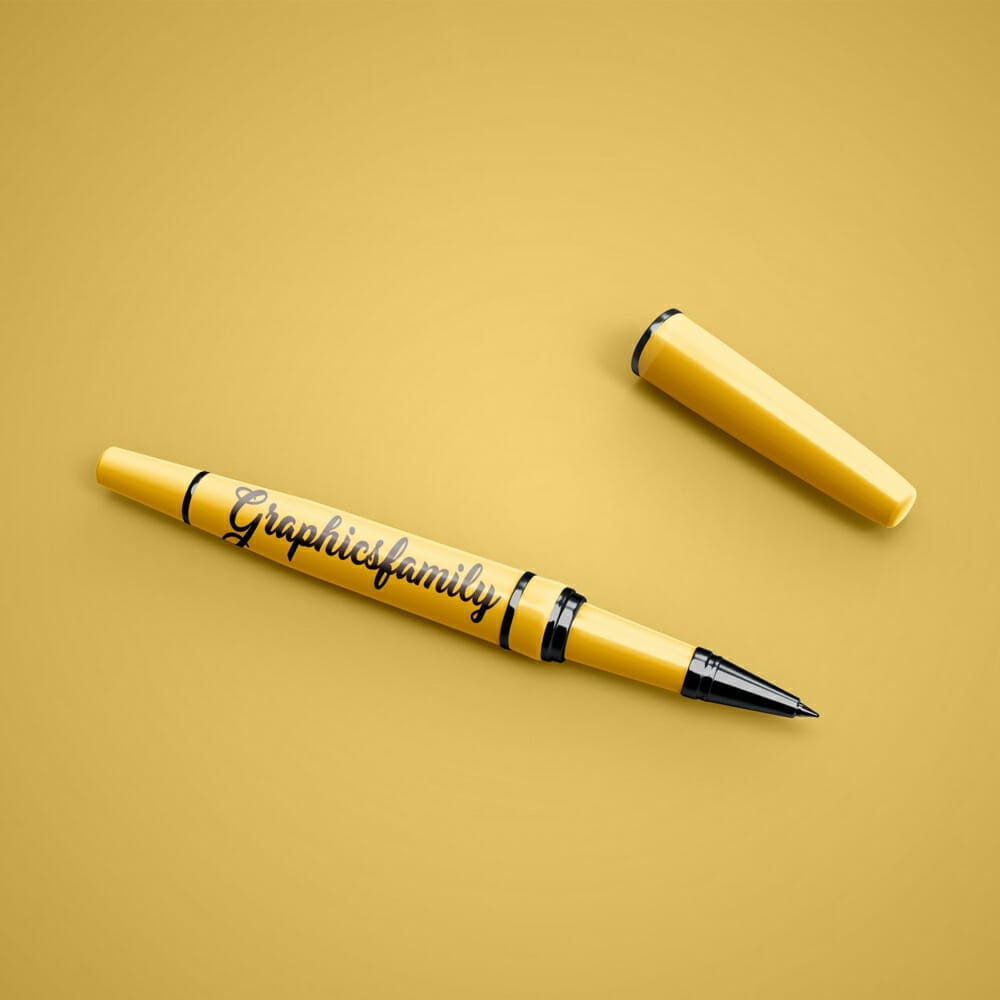 Free Pen Photoshop Mockup