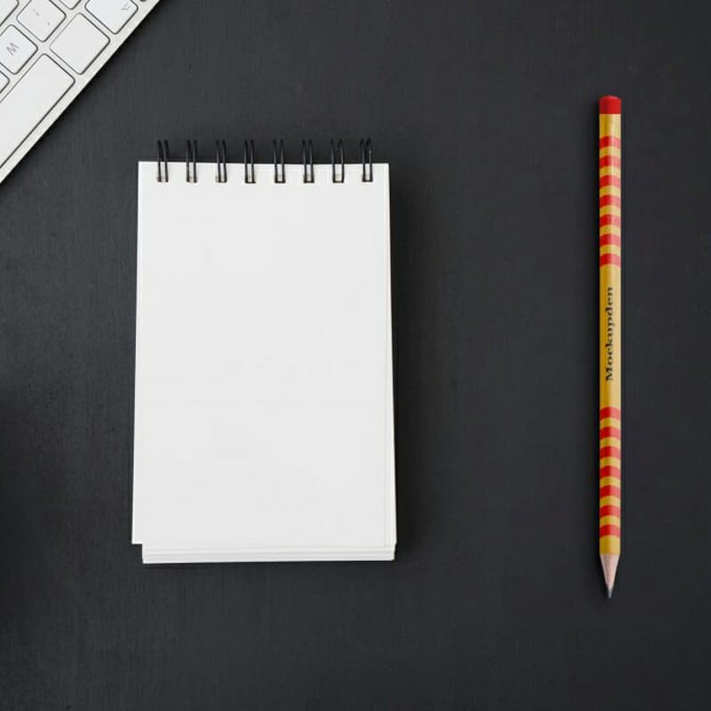 Free Pencil Mockup PSD Template
