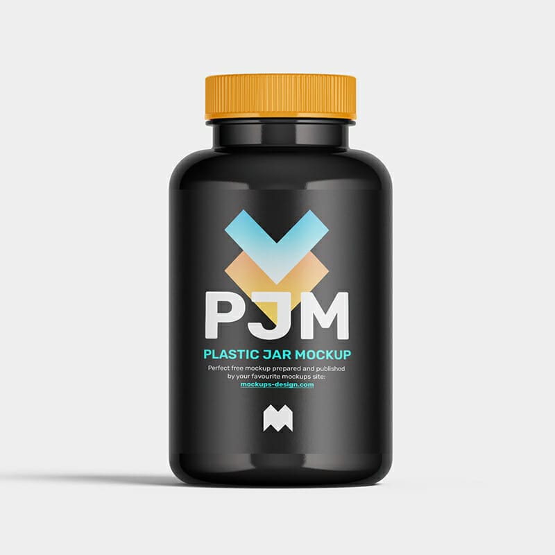 Free Plastic Jar Mockup