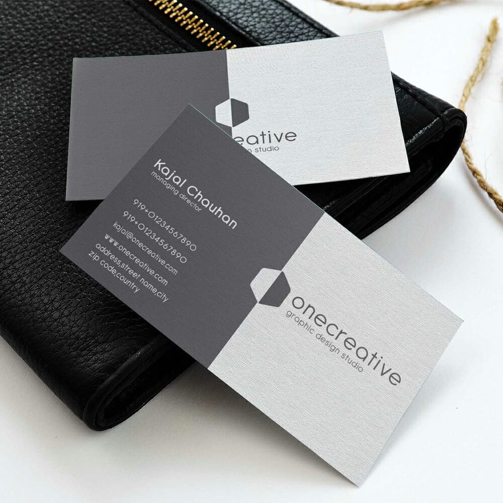 Free Realistic Business Card Mockup