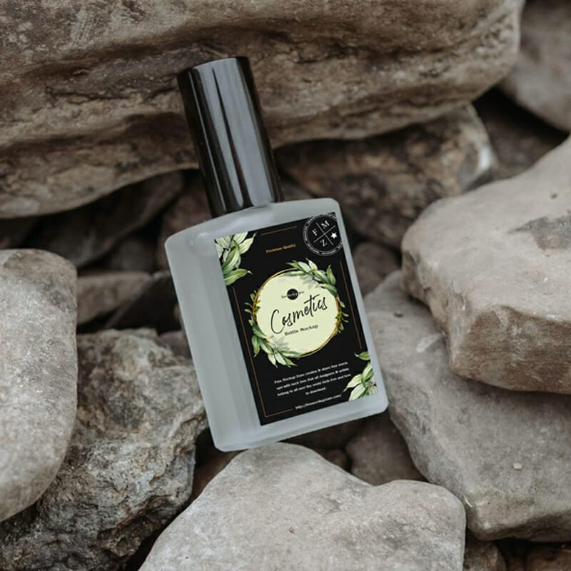 Free Realistic Cosmetics Bottle Mockup