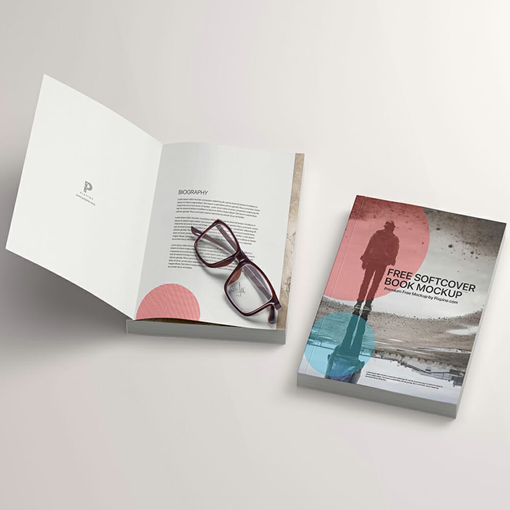 Free Softcover Book Mockup