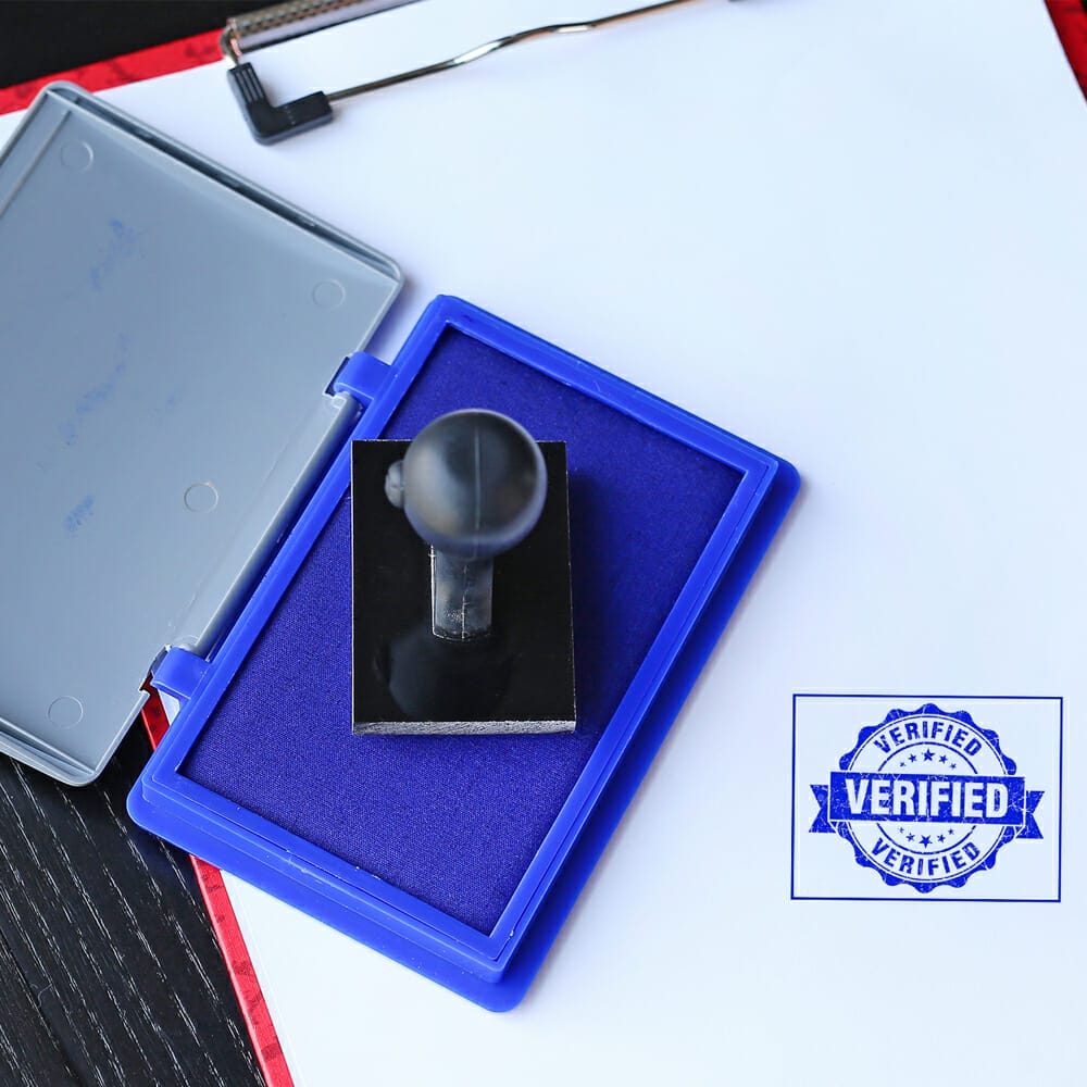 Free Stamp Mockup PSD Template