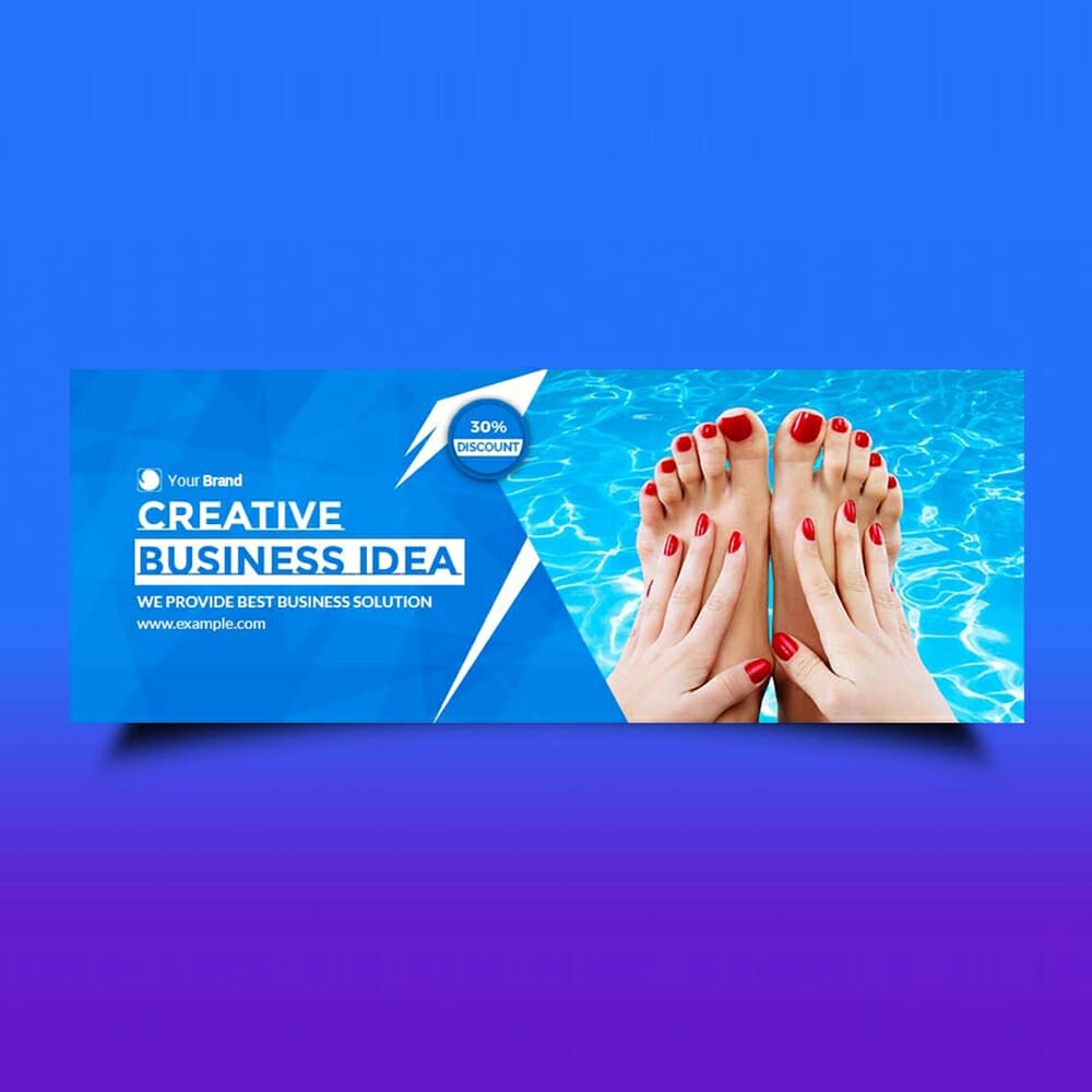 Free Swimming Facebook Page Design Mockup