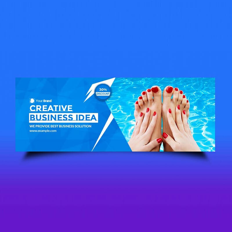 Free Swimming Facebook Page Design Mockup
