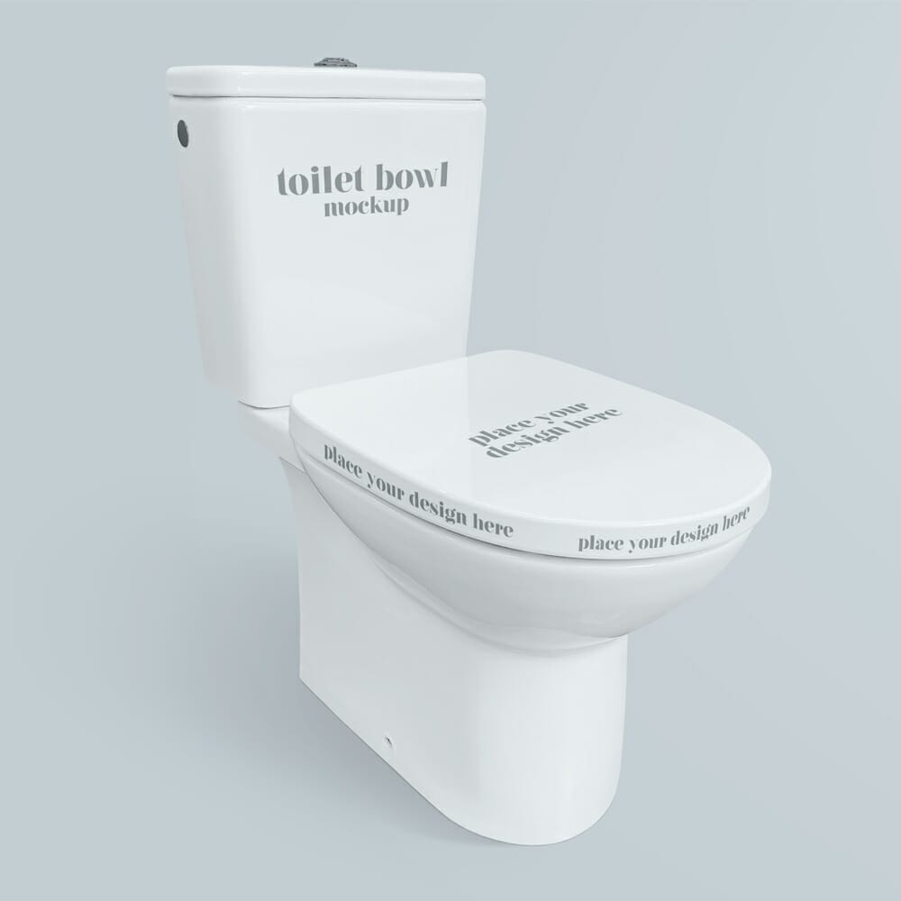 Free Toilet Bowl Mockup