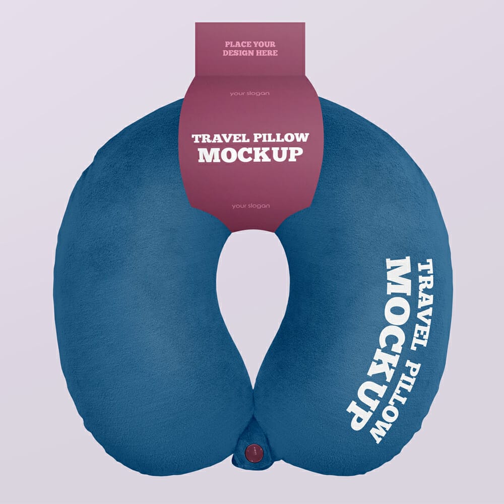 Free Travel Pillow Mockup
