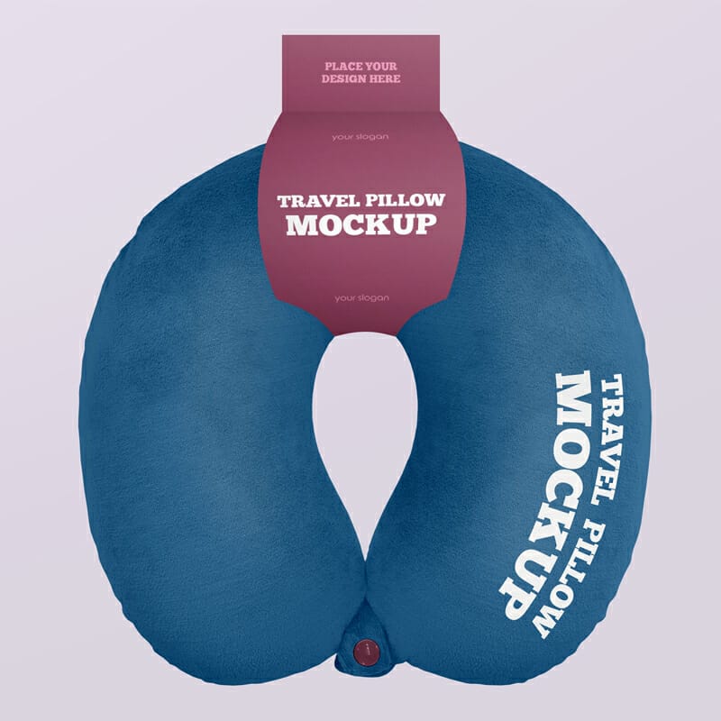 Free Travel Pillow Mockup