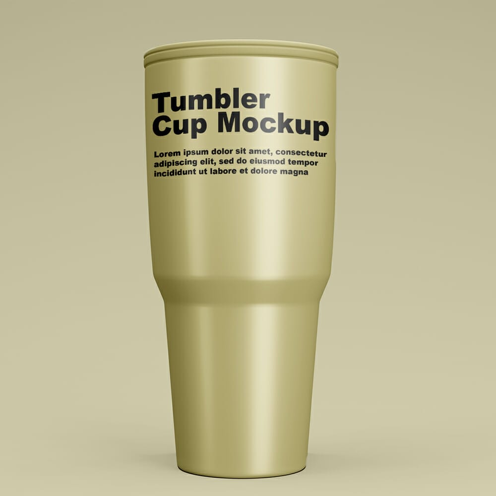 Free Tumbler Cup Mockup PSD Template