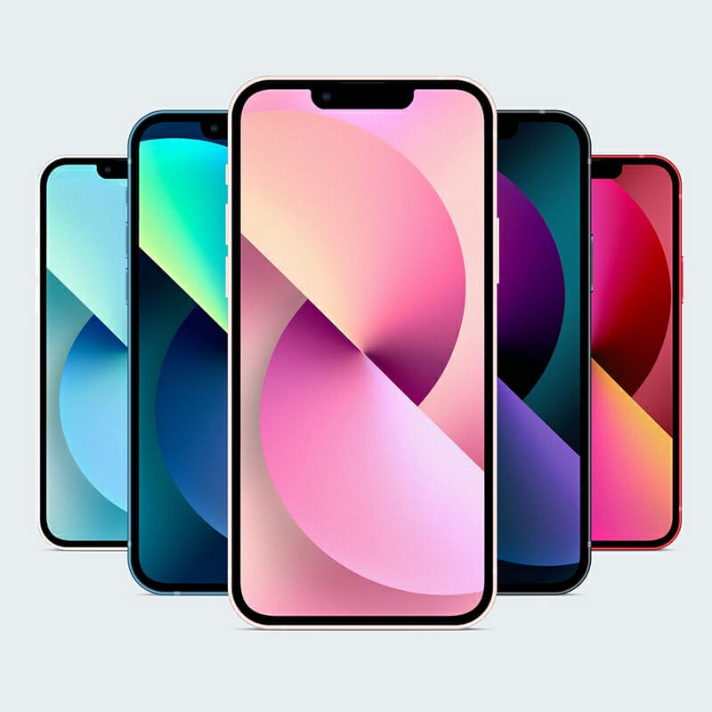 Free iPhone 13, iPhone 13 Pro, Max & Mini Mockup PSD Set