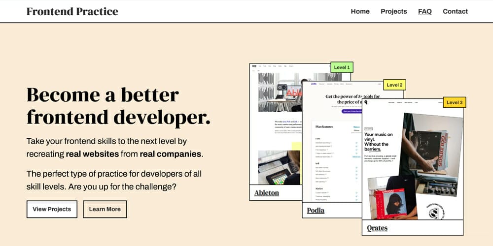 Coding Practice Sites for Beginners & Professionals 24 Frontend Practice