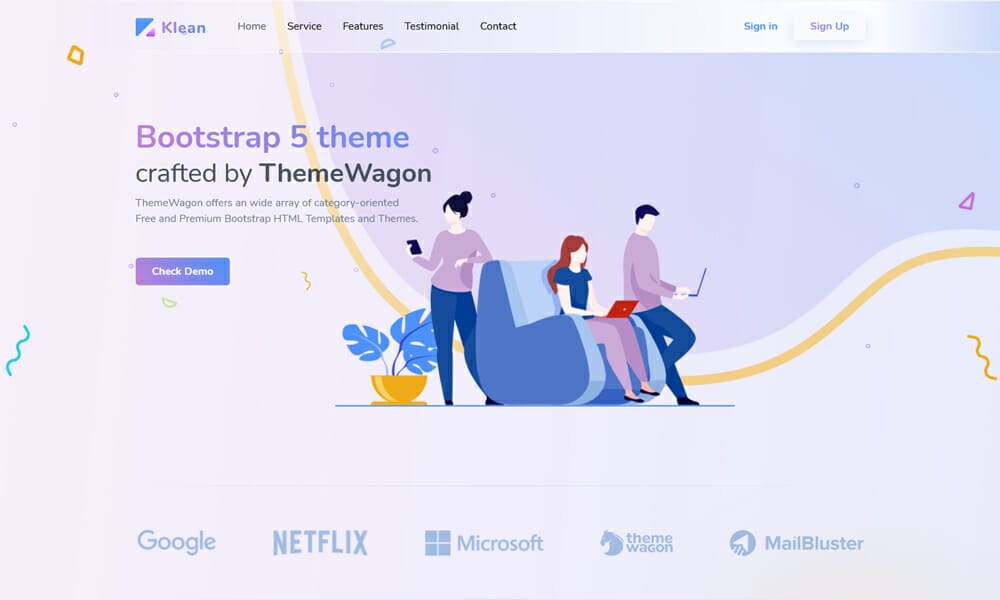 Klean – Free Responsive Bootstrap 5 HTML5 Multipurpose Landing Page