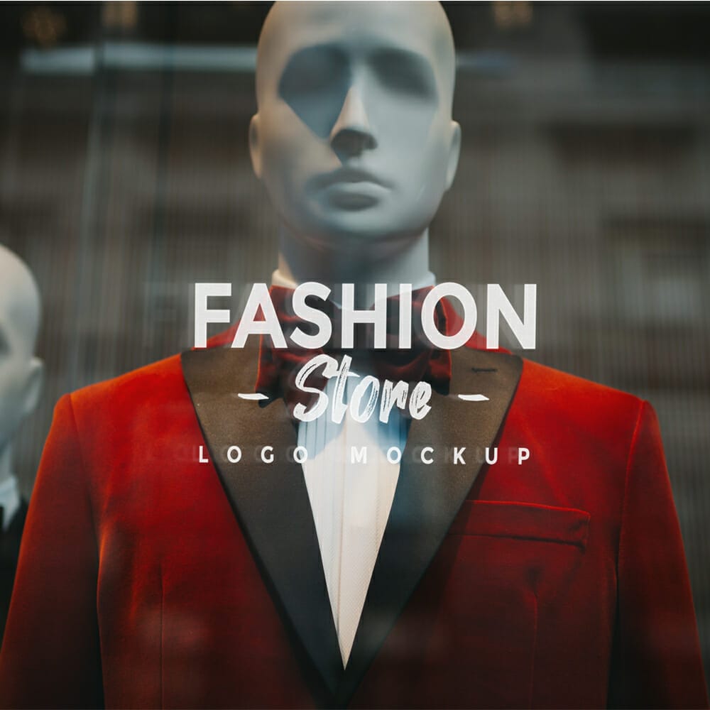 Logo On Window Glass Store Free Mockup