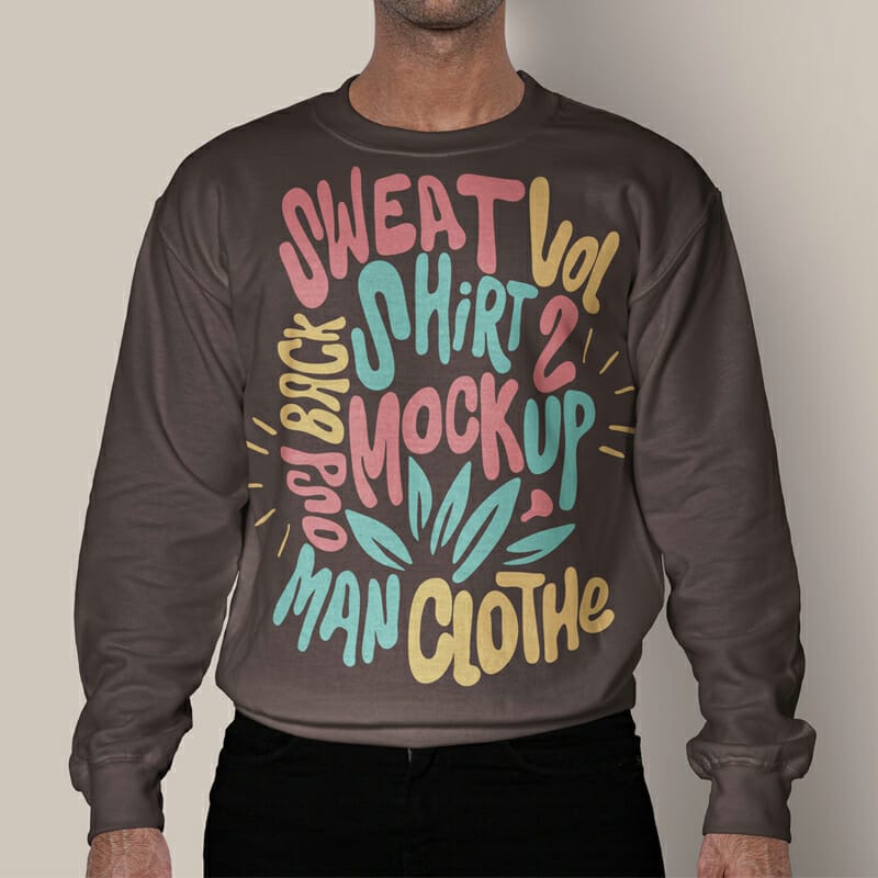 Men Sweatshirt PSD Mockup