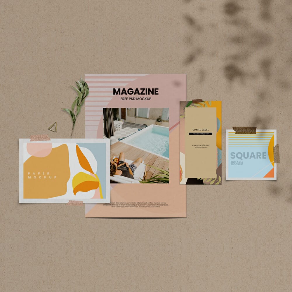 MoodBoard Simple Scene Free Mockup