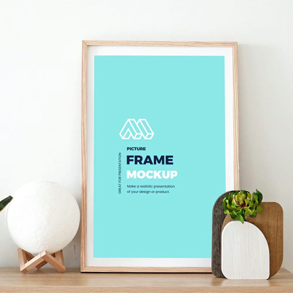 Picture Frame on Stand Mockup