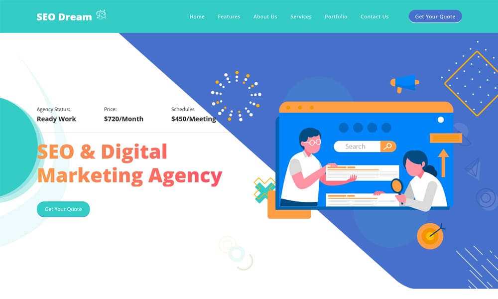 SEO Dream – Free Bootstrap 5 HTML5 Digital Agency Website Template