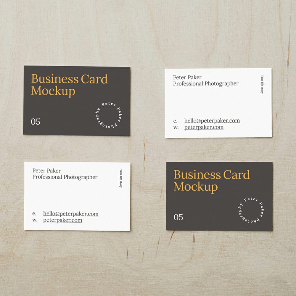 Scattered Business Card Mockup