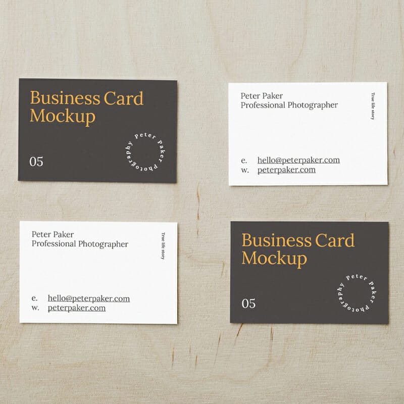 Scattered Business Card Mockup