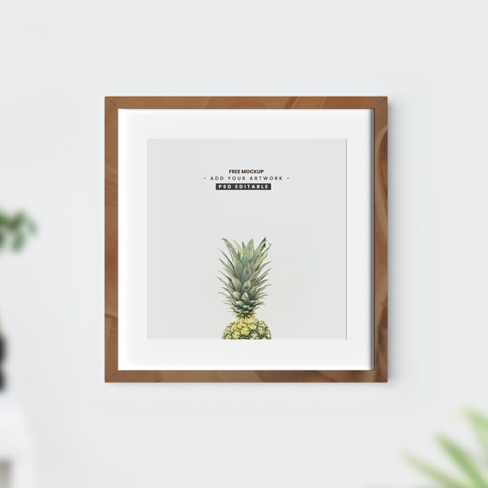 Square Poster Frame Free Mockup