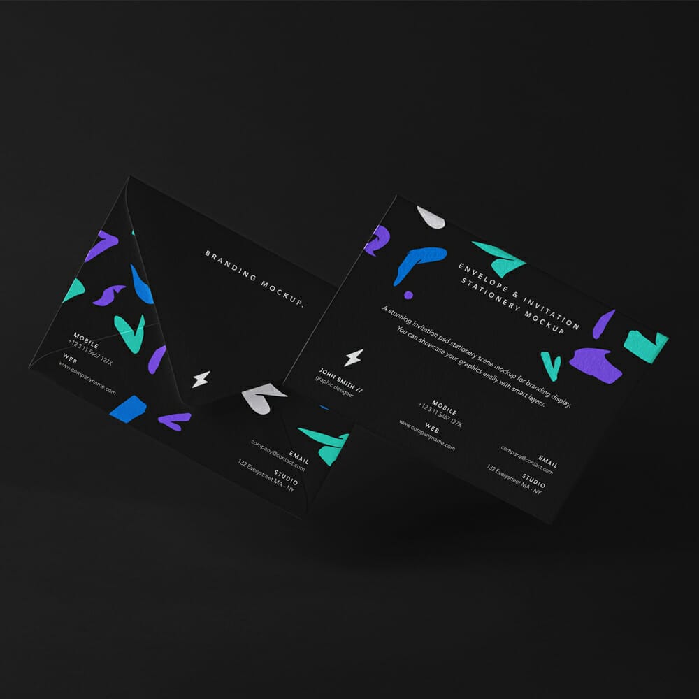 Stationery PSD Envelope Mockup Set