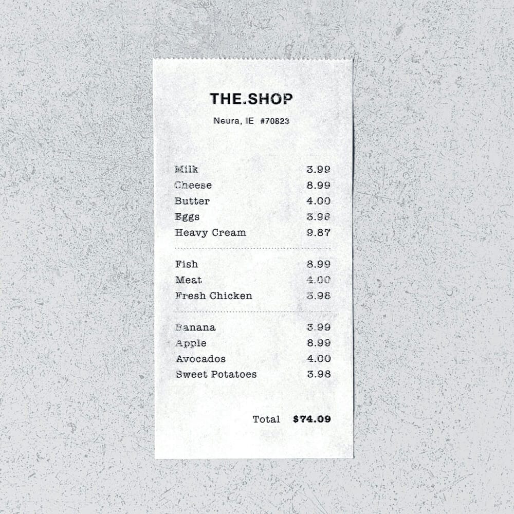 Store Receipt Mockup