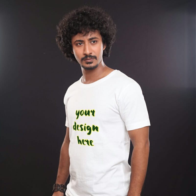 White Crew T-Shirt Mockup