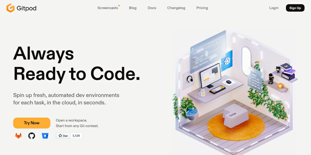 Excellent Online Code Editors 9 gitpod