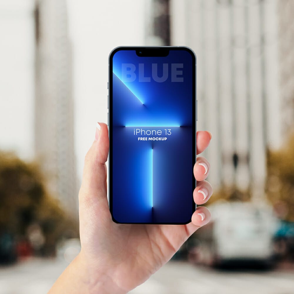iPhone 13 PRO In Hand Free Mockup