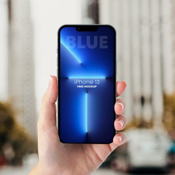 iPhone 13 PRO In Hand Free Mockup
