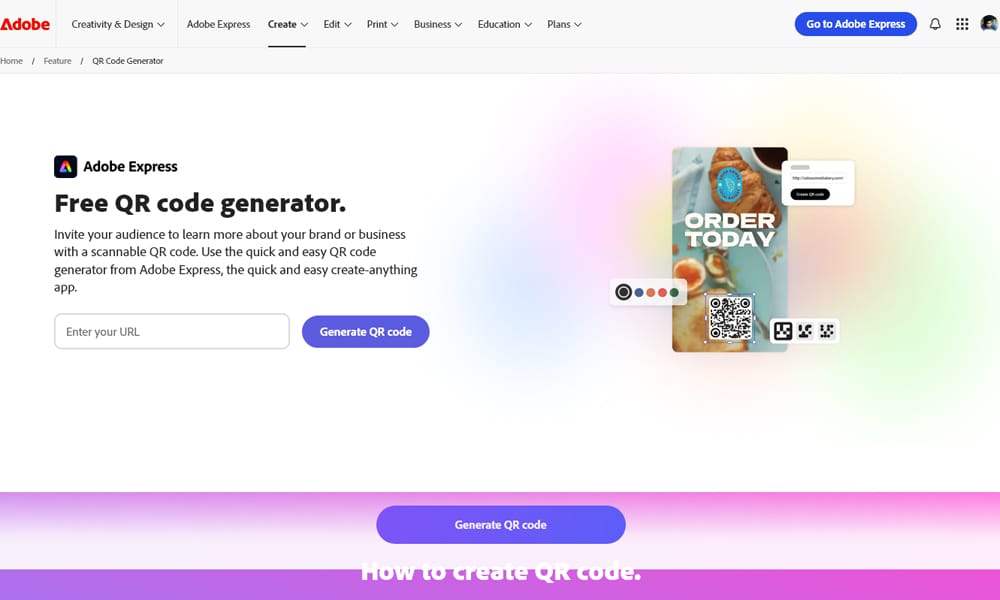 Adobe Express QR Code Generator