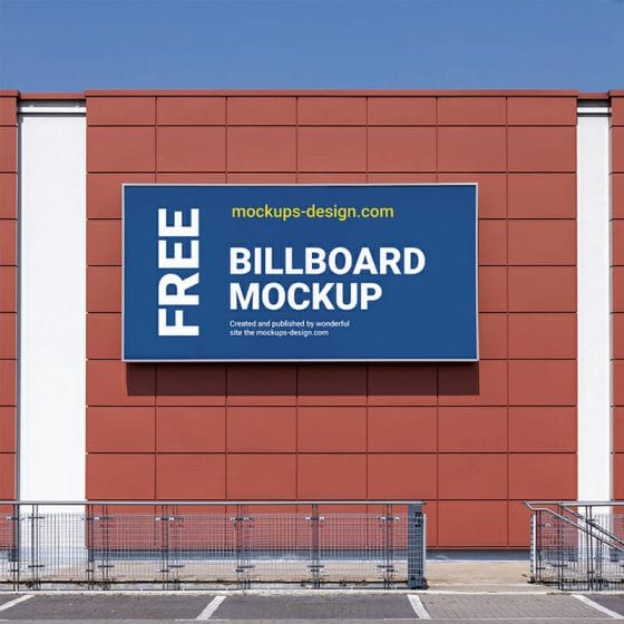 Billboard At The Mall Mockup