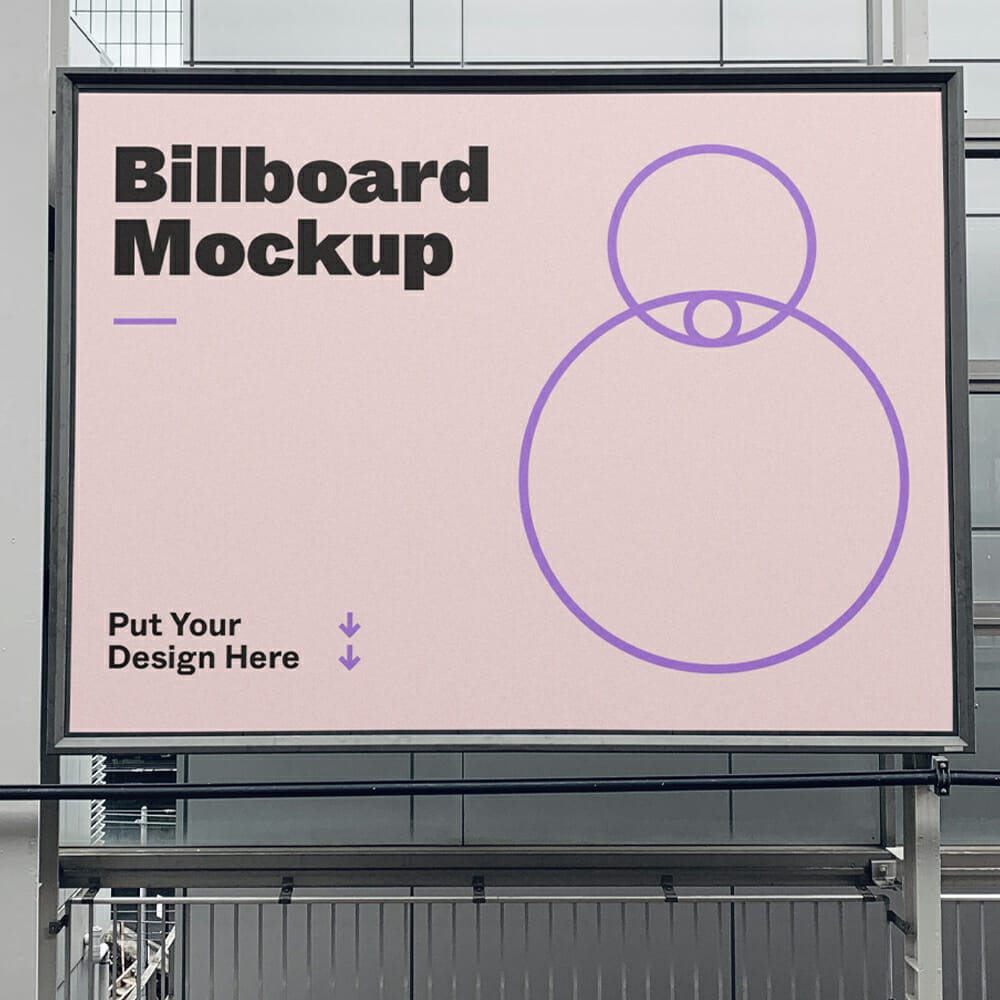 Billboard In Hall Mockup