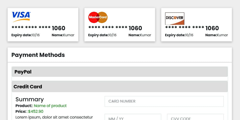 Bootstrap 5 Payment Form