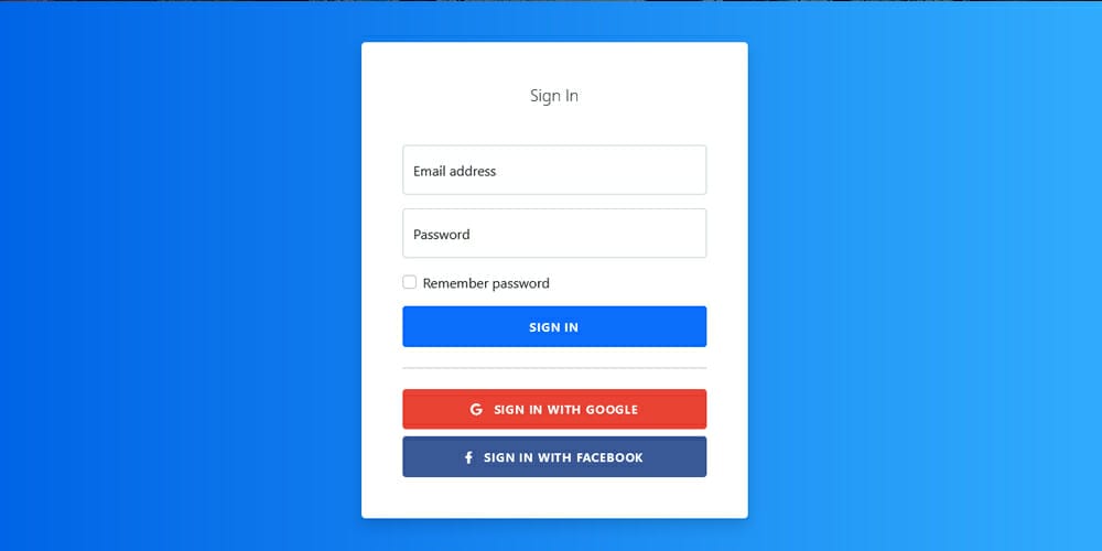 Bootstrap Login Form with Floating Labels