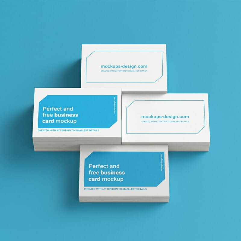 Business Cards Stack Mockup