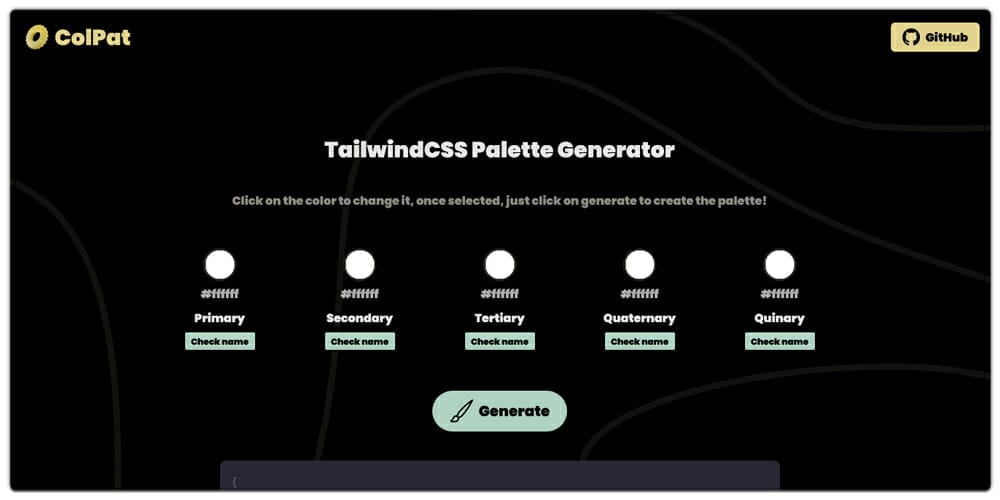 Colpat TailwindCSS Palette Generator