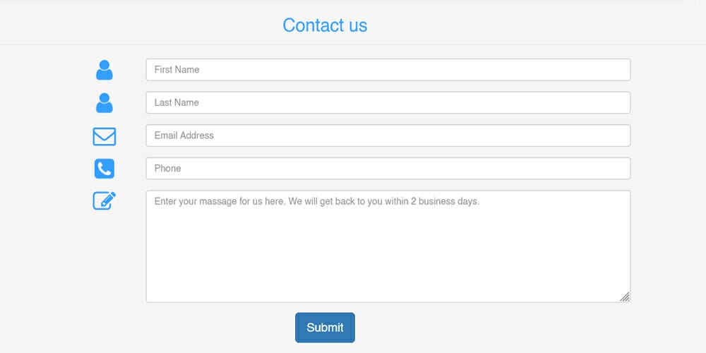 Free Bootstrap Form Templates