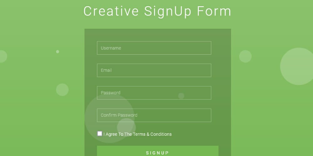 Creative SignUp Form