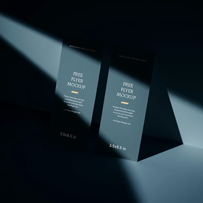 Dark 3,5x8,5 Inches Flyer Mockup