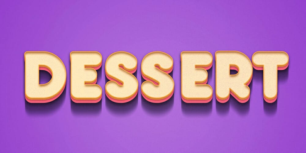 Latest Free Photoshop Text Styles & Effects 153 Dessert Text Effect