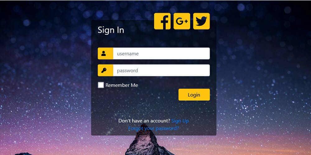 Best Free Bootstrap Login Forms 18 Elegant Login Page