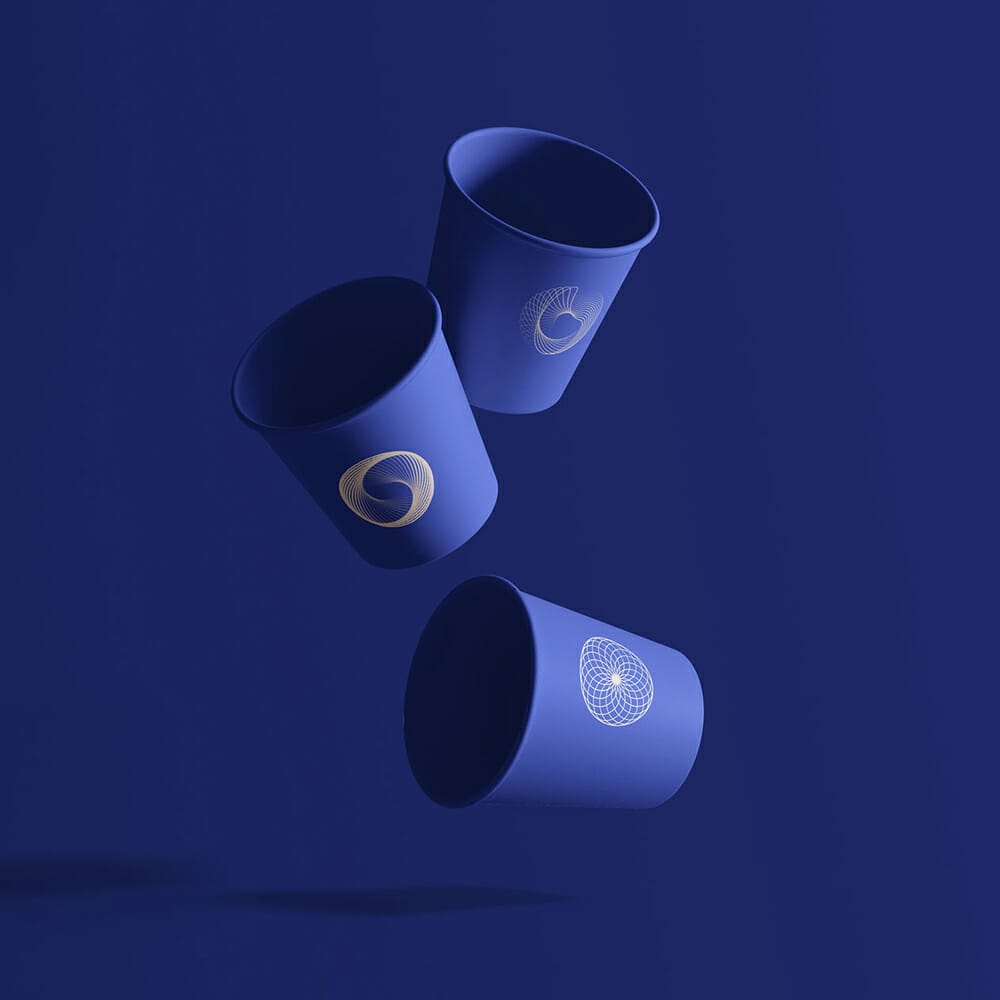 Floating Mini Cups Mockup