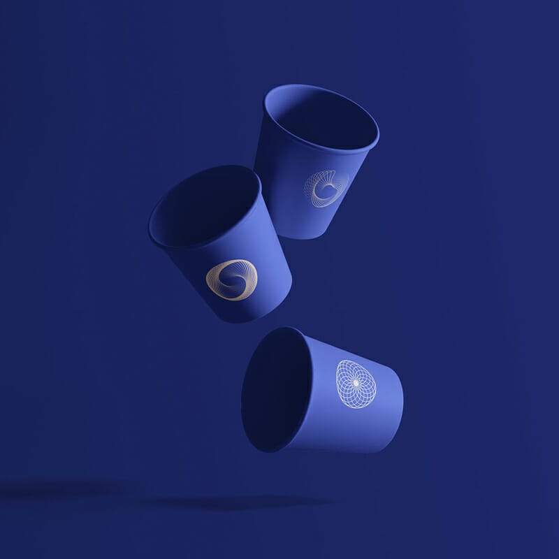 Floating Mini Cups Mockup