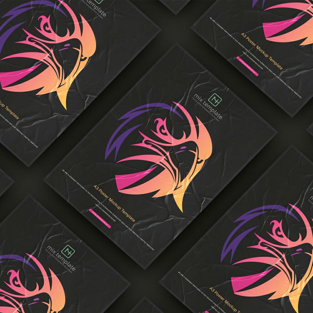 Free A3 Poster Mockup Template