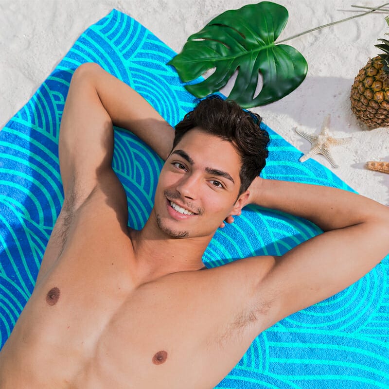 Free Beach Towel Mockup PSD Template