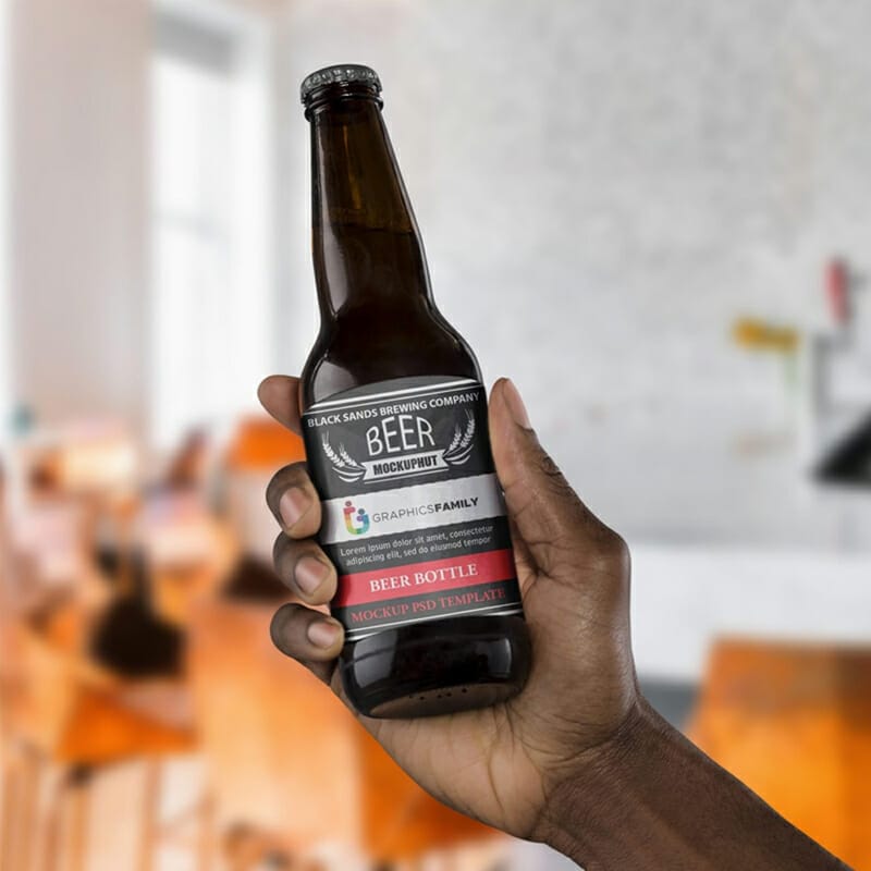 Free Beer Bottle Mockup