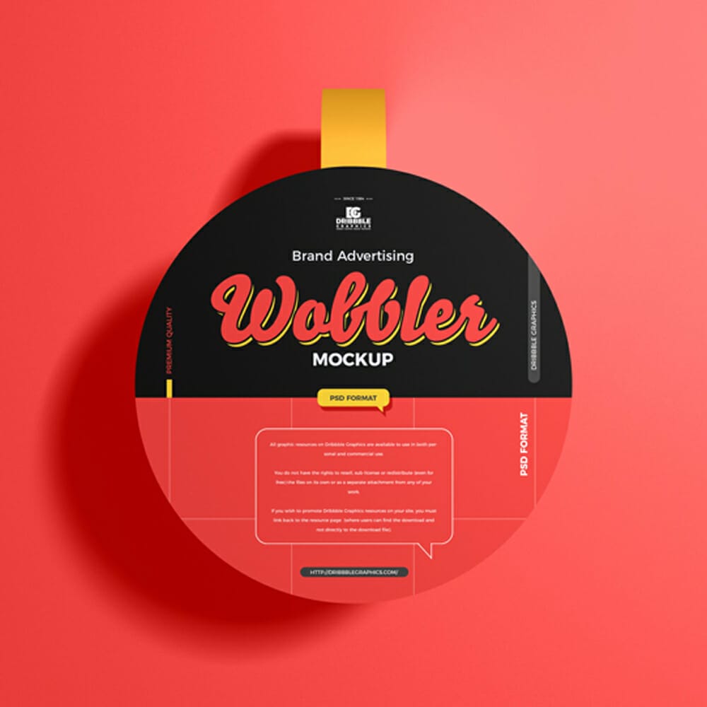 Free Brand Advertising Wobbler Mockup