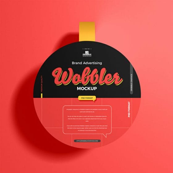 Free Brand Advertising Wobbler Mockup
