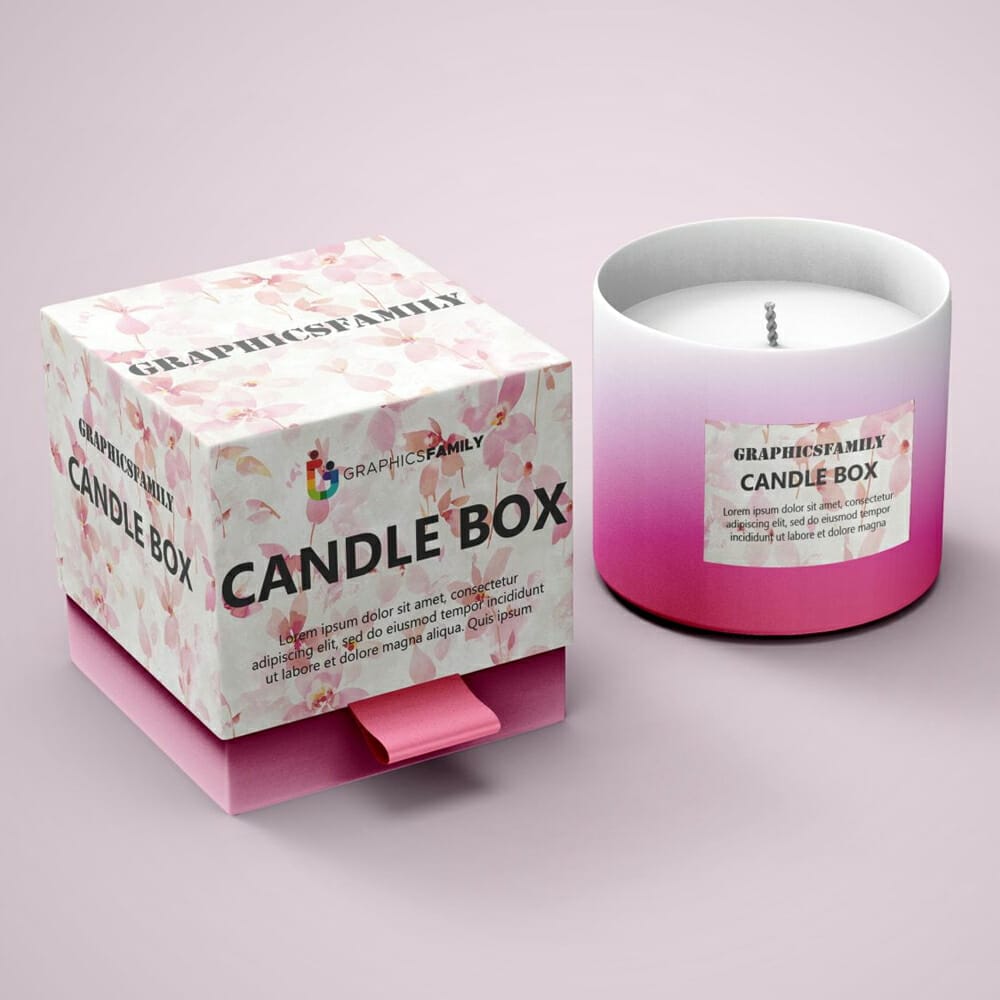 Free Candle Box Mockup